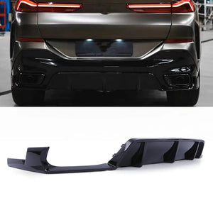 Rear Dual Exit Style Diffuser Gloss Black - BMW X6 G06 Pre-LCI 20-24