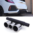 Type R Style Exhaust Conversion Chrome - Honda Civic MK10 1.0T 1.8 FK6 16-22