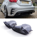 Rear Quad Tailpipes Gloss Black - Mercedes A45 AMG W176 13-18