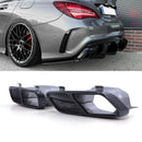 A45 AMG Style Quad Tailpipes Gloss Black - Mercedes A Class W176 12-18 OMI ALLOY WHEELS