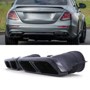 Rear Quad Tailpipes Gloss Black - Mercedes E63 AMG W213 17-23