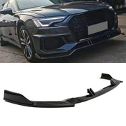 Front Splitter Gloss Black - Audi A6 C8 19-24 OMI ALLOY WHEELS