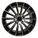 19x8.5" AMG Twist Turbine Style Alloy Wheels Black Machined