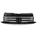 Gloss Black Badged Front Bumper Grille Chrome Trim - VW Transporter T6 16-19