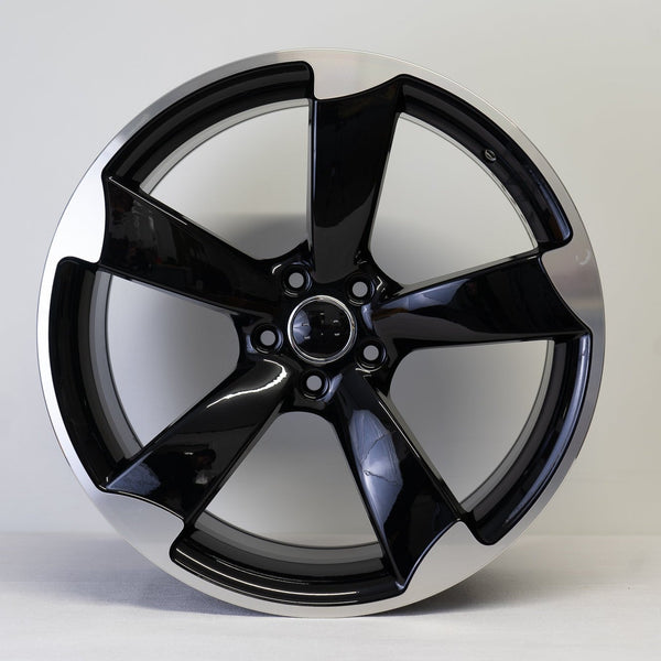 19x8.5" TTRS Rotor Style Alloy Wheels Black Machined