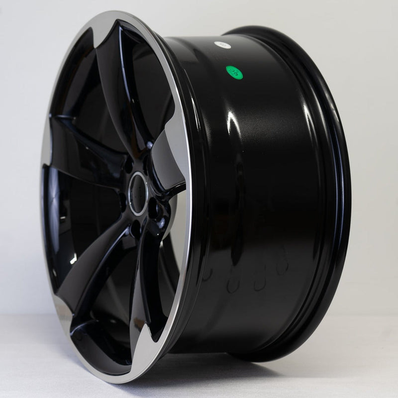 18x8" TTRS Rotor Style Alloy Wheels Black Machined