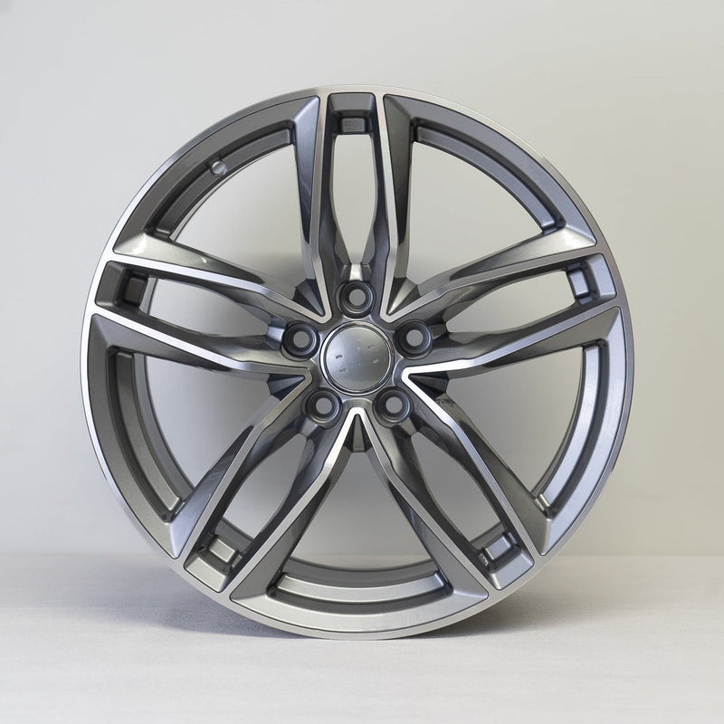 22x9.5" RS6 C Style Alloy Wheels Gloss Gun-Metal Machined