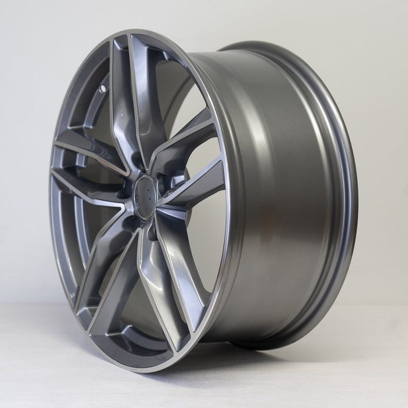 22x9.5" RS6 C Style Alloy Wheels Gloss Gun-Metal Machined