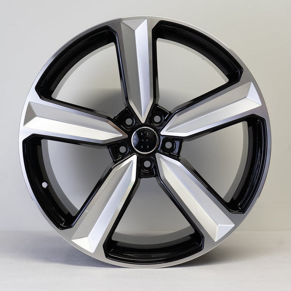 19x8.5" RS4 RS5 Style Alloy Wheels Black Machined