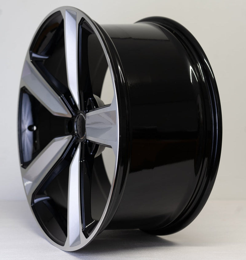 19x8.5" RS4 RS5 Style Alloy Wheels Black Machined