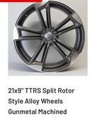 21x9" TTRS Split Rotor Style Alloy Wheels Gunmetal Machined