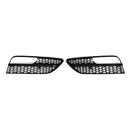 RS3 Style Vented Fog Lamp Covers Grille Gloss Black - Audi A3  8V Pre-Facelift 2013-2016