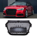 RS1 Quattro Style Grille With Logo Grille All Black - Audi A1 8X Pre-Facelift 2010-2015