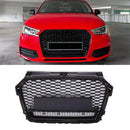 RS1 Quattro Style Badgeless Grille All Black - Audi A1 8X Facelift 2015-2018
