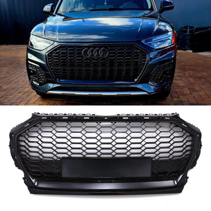 Front SQ5 Style Badgeless Grille Gloss Black – Audi Q5 FY 21-24