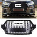 RSQ7 Style Grille Black Chrome Badge - Audi Q7 4M Pre-Facelift 2015-2020