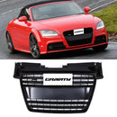 TTS Style Grille With Logo Grille All Black - Audi TT 2006-2014