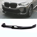 Front Bumper Splitter Extension Black Gloss - BMW X3 G01 | iX3 G08 LCI 2021-2024