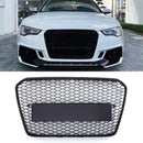 RS5 Style Front Honeycomb Badgeless Grille Black - Audi A5 B8.5 8T 12-16