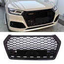 RSQ5 Style Front Honeycomb Grille Gloss Black - Audi Q5 FY 17-20