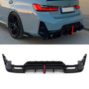 Gloss Black Rear Diffuser with LED Rain Light For BMW 3 Series G20 LCI 22+
