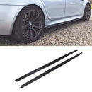 Gloss Black Side Skirt Extensions - BMW 5 Series E60 Saloon LCI 2007-2010