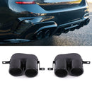 Gloss Black Quad Exhaust Tips For BMW 3 Series G20 LCI 22+