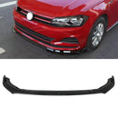 Front Bumper Splitter Gloss Black - Volkswagen Polo MK6 2018+ OMI ALLOY WHEELS