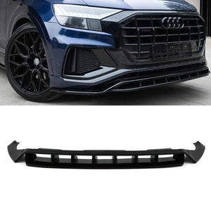 Front Bumper Splitter Lip Gloss Black - Audi Q8 18-23