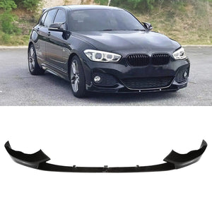 Front Splitter MP Style Lip Gloss Black - BMW 1 Series F20 LCI 15-19