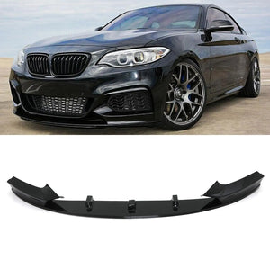 Front Splitter Lip Gloss Black - BMW 2 Series F22 14-21