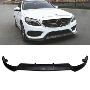 Front Bumper Splitter Lip Gloss Black - Mercedes Benz C Class W205 15-18