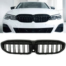 Gloss Black Front Double Kidney Grilles - BMW 3 Series G20 19-22 OMI ALLOY WHEELS