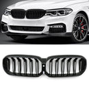 Gloss Black Front Kidney Grilles - BMW 5 Series G30 LCI 21-24