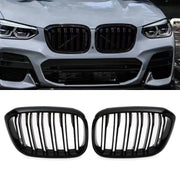 Gloss Black Double Slat Front Grilles - BMW X3 G01 18-21