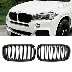 Gloss Black Front Kidney Grilles - BMW X5 F15 14-18