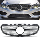 Gloss Black Diamond Style Front Grille - Mercedes E Class W212 14-16 OMI ALLOY WHEELS