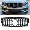 Panamericana GTR Style Gloss Black Front Grille - Mercedes CLA C117 13-19
