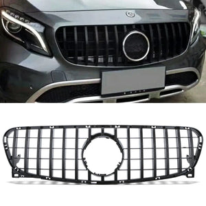 Panamericana GTR Gloss Black Front Grille - Mercedes GLA X156 14-16