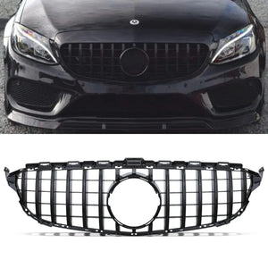 Panamericana GTR Style Gloss Black Grille - Mercedes C Class C205 14-18