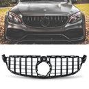 Panamericana GTR Style Gloss Black Grille With Camera Hole - Mercedes C63 AMG C205 19-21 OMI ALLOY WHEELS