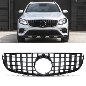 Gloss Black Panamericana GTR Style Grille - Mercedes GLC C253 15-19