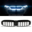 Gloss Black LED Double Slat Grille - BMW 3 Series G20 G21 LCI 2022+ OMI ALLOY WHEELS