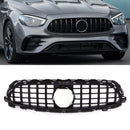 Panamericana Style Front Grille Gloss Black - Mercedes E Class AMG W213 21-23 OMI ALLOY WHEELS
