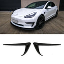 Aero Style Front Fog Light Surround Gloss Black - Tesla Model 3 17-22