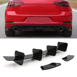 Gloss Black Rear Blade Diffuser - VW Golf GTI MK7.5 17-20