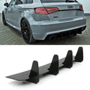 Rear Blade Diffuser Gloss Black - Audi S3 Hatchback 8V 17-20 OMI ALLOY WHEELS