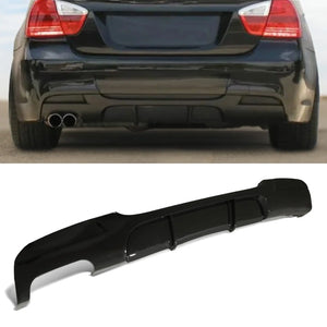 Rear Diffuser M-Performance Style Lip Gloss Black - BMW 3 Series E90 05-08