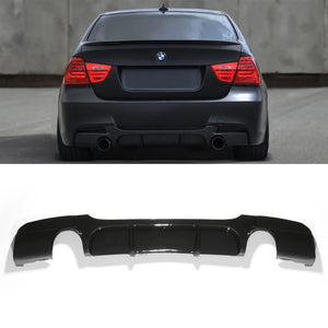 Rear Diffuser P Style Lip Gloss Black - BMW 3 Series E90 05-12