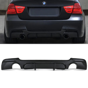 Rear Diffuser P Style Lip Gloss Black - BMW 3 Series E92 07-10
